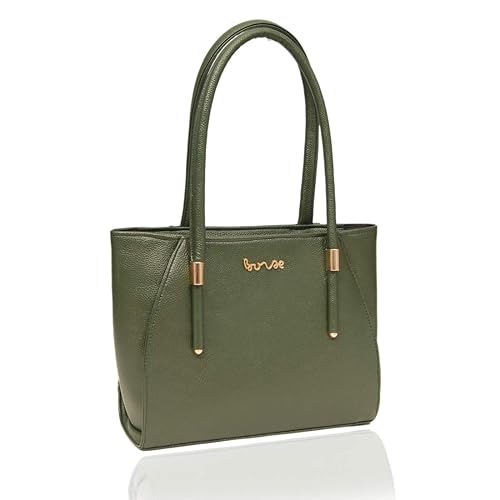 Borse Womens/Ladies/Girls Stylish & Casual and Capacious Green PU Leather Tote Handbags | Gift for Mothers Day