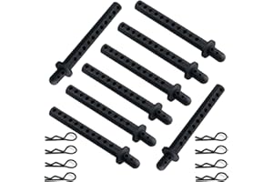 YIJIALINK 8-Pack 68mm RC Car Body Shell Post Plastic Holder Mounts with Clips Compatible with 1/10 4WD Remote Control Car Off-Road Buggy Truck