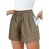 Dokotoo Womens Shorts Athletic Shorts for Women Quick Dry Gym Workout Summer Outfits Running Zipper Pocket High Waisted