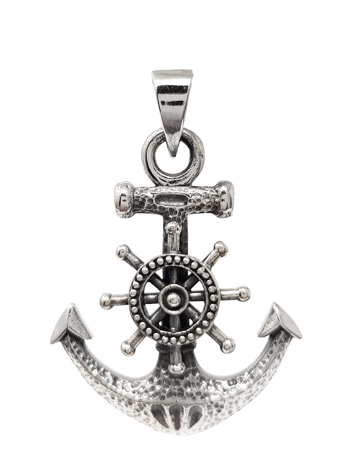 Treasure Bay Women's, Men's Sterling Silver Anchor Pendant Necklace