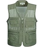 Summer Outdoor Mesh Middle-aged Men Fishing Vest Waistcoat ARMY GREEN, 4XL