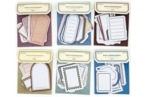 KOOLEMON 180pcs Scrapbooking Paper Stickers,Vintage Label Aesthetic Decoration Paper Decorative Sticker for DIY Decoupage Junk Journal Scrapbooking Supplies Multicolor