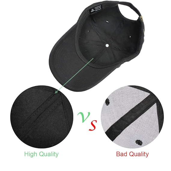 Tinya Baseball Cap Men Women: Solid Plain Black Adjustable Sports 100% Cotton Long Brim Strap Buckle Structured Fit for Youth Boys Ponytail Ladies Big ...