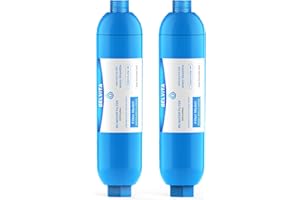 BELVITA RV Inline Water Filter,Dedicated for RVs and Marines,2 Pack Drinking & Washing Filter,Reduces Lead,Fluoride,Chlorine,