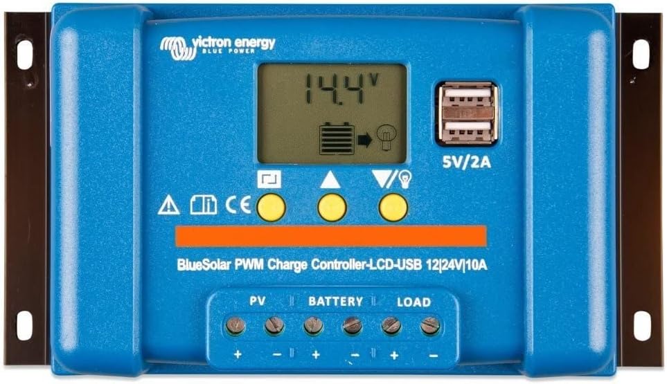 Victron Energy BlueSolar PWM-LCD USB 12/24V 30A Charge Controller