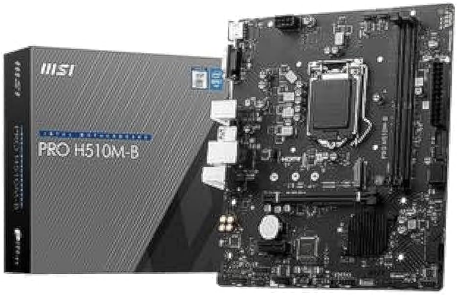 MSI PRO H510M-B Motherboard LGA 1200, DDR4, M.2, SATA III, Micro ATX