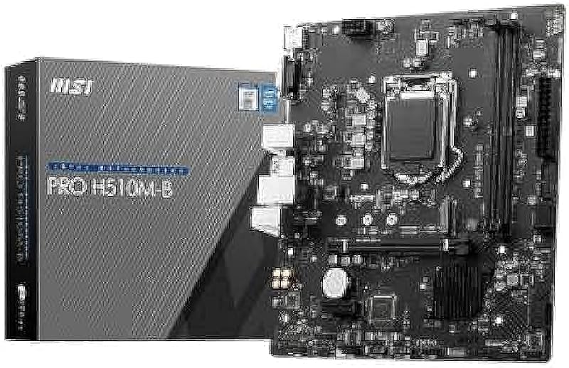 MSI PRO H510M-B Motherboard LGA 1200, DDR4, M.2, SATA III, Micro ATX