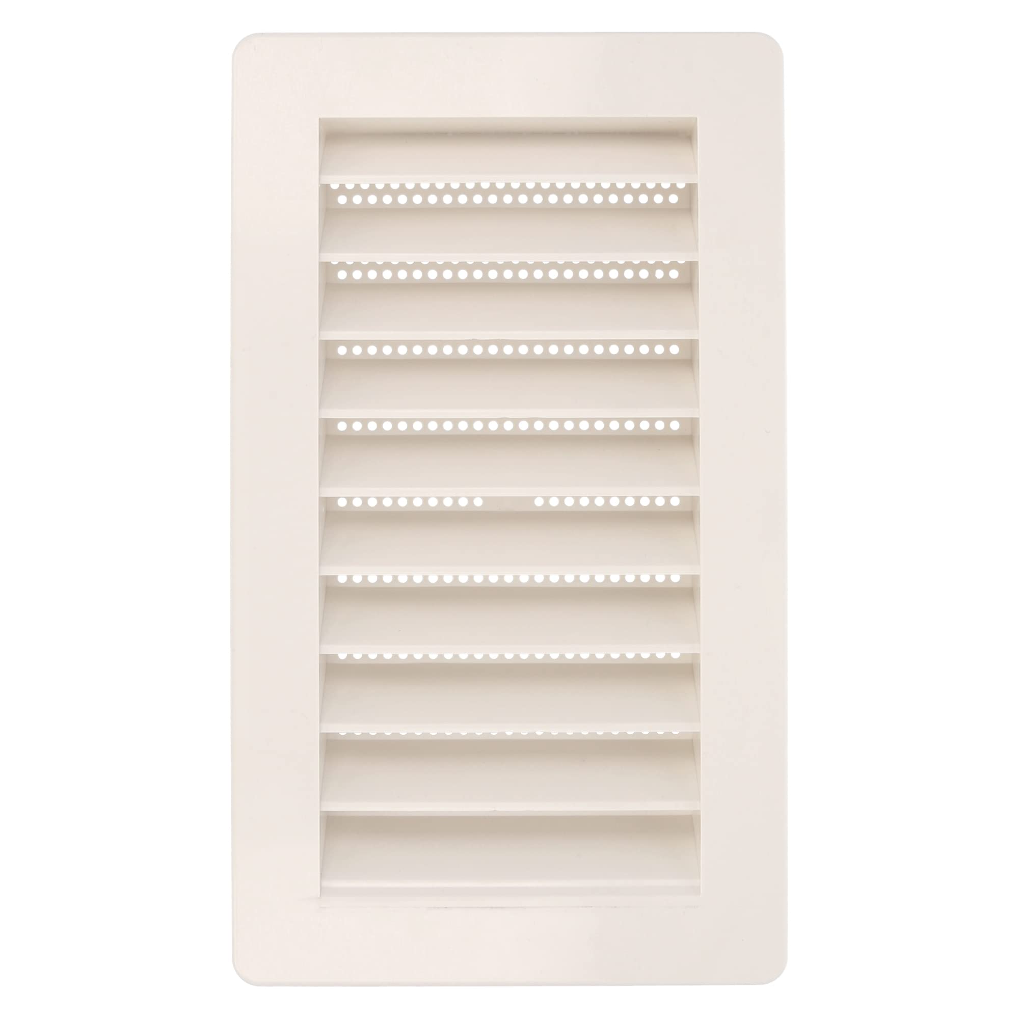 Amig - Rectangular Plastic Grille with Mosquito Net - Ventilation Grills for Air Outlet - Ideal for Ceiling in Kitchen and Bathroom - Dimensions: 200 x 140 mm - Colour: White