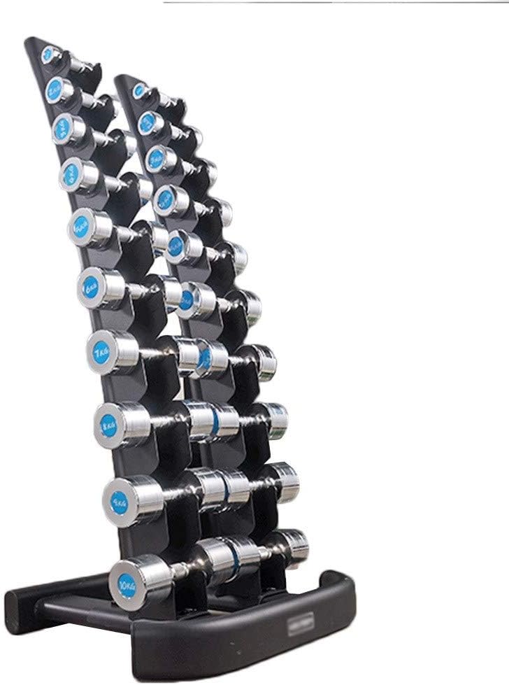 Qazxsw Dumbbell Rack,Domestic Dumbbell Rack Commercial Dumbbell Rack Gym Professional Dumbbell Rack Small Footprint Storage 10 Pairs of Dumbbells,Black,60 * 75 * 140cm