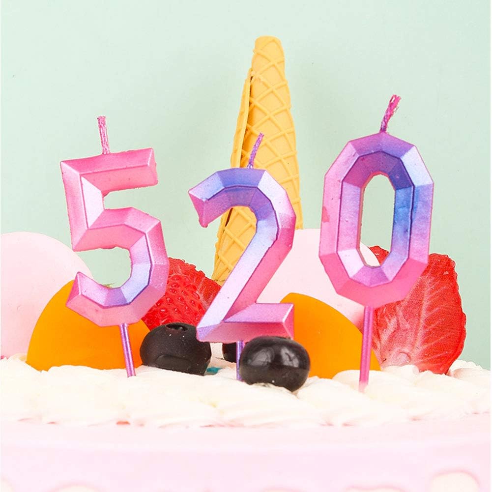 YFOX 10 pieces digital birthday candle and 3 birthday cards cake candle cake top hat birthday party decoration - Image 3