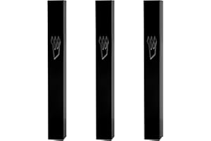 HolYudaica 3-Pack - Classic Aluminum Mezuzah Case - Easy Peel and Stick - Weather Proof - Door Mezuzah Made In Israel (Black, 4.7inch)