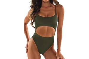 Tempt Me Women Cut Out One Piece Swimsuit High Sexy Monokini Bathing Suit