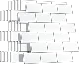 Yoillione Thicker Peel & Stick Wall Tiles 12x12 White 10 Sheets Backsplash view 1