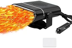 BSTGEKELY 150W Auto car heater, 12V Portable Heater and Cooling Fan, Dual Mode Defogger Defroster with 360° Adjustable Vent, Easy Plug in Use