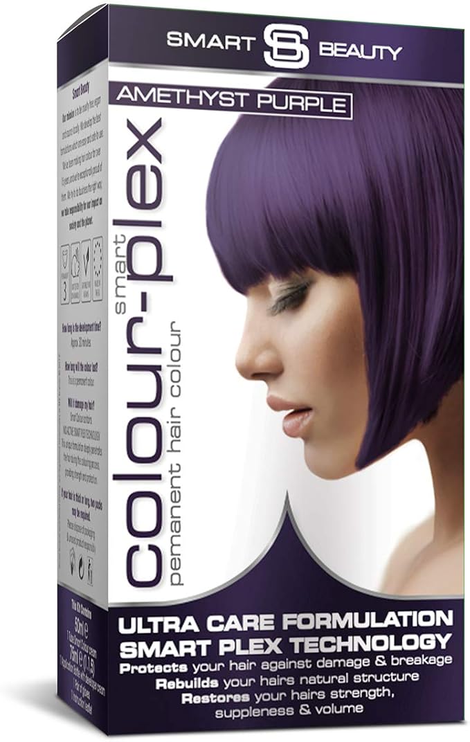 Smart Beauty Amethyst Purple Permanent Hair Dye, Professional Salon Quality Hair Colour contains