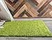 Unique Loom Solo Solid Shag Collection Modern Plush Grass Green Rectangle (5' x 8')