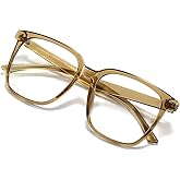 DTIUGUTAE Oversized Square Blue Light Blocking Glasses for Women and Men - Gaming & Computer Anti-Fatigue