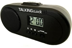 QUANTUM LEAP UNLIMITED TALKING HUMAN VOICE SPANISH SPEAKING BATTERY POWERED TRAVEL ALARM CLOCK. VERY LOUD, VERY LARGE SPEAKER. Hourly chime. Snooze Alarm. Three alarm sounds including rooster. Great for HEAVY SLEEPERS !