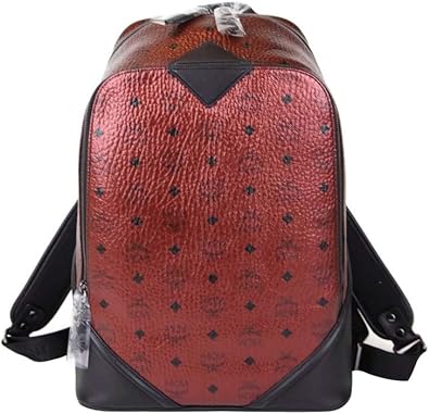 all red mcm backpack