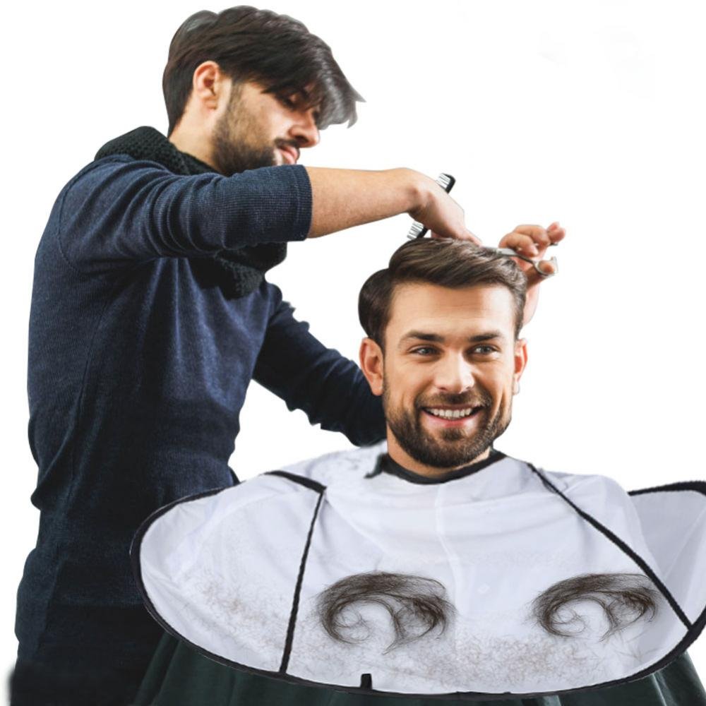 Barber Capes, Hair Cutting Cape Umbrella Salon Barber Hairdressing Hair for Adult (White)