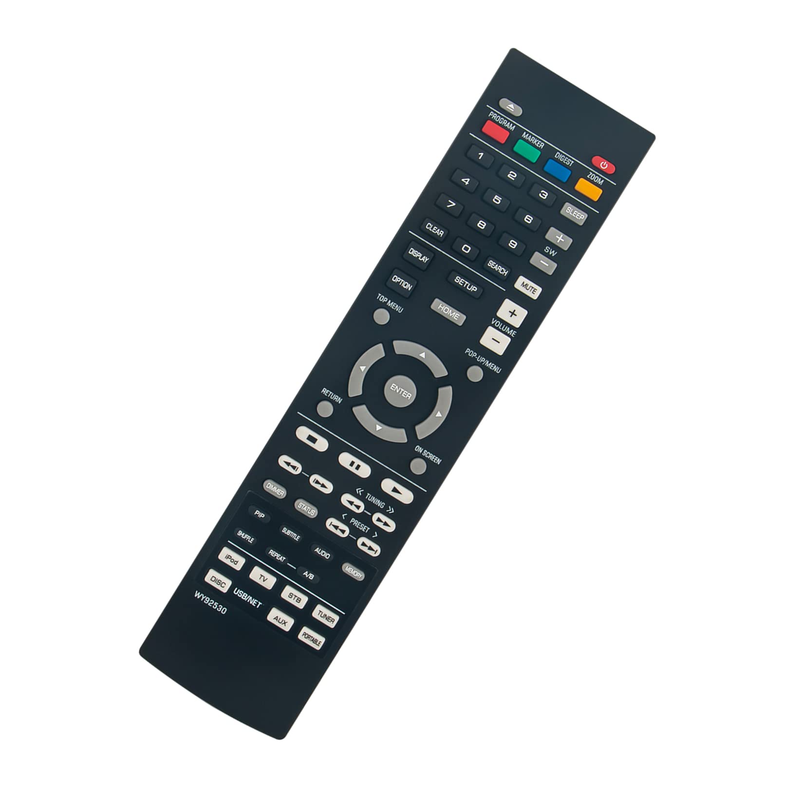 WY92530 Replaced Remote Control -VINABTY-fit for Yamaha Blu-ray DVD Player Receiver WY92530 remote control BD-S681 BD-S667 BDX-610 BRX-610 BRX-750 BRX-610BL BRX-610