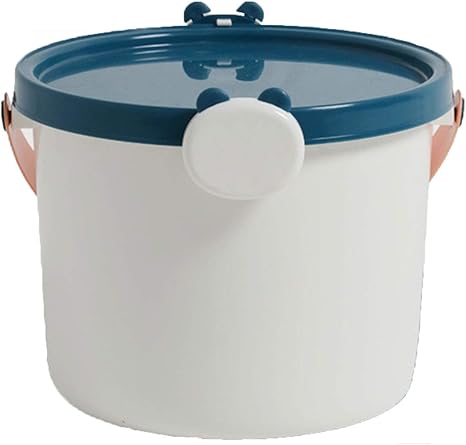 Amazon 子供のおもちゃの収納バケツプラスチック製の子供の収納バケツポータブル収納ボックス付きの大きなビルディングブロック収納ボックス ブルー 収納ケース ボックス オンライン通販