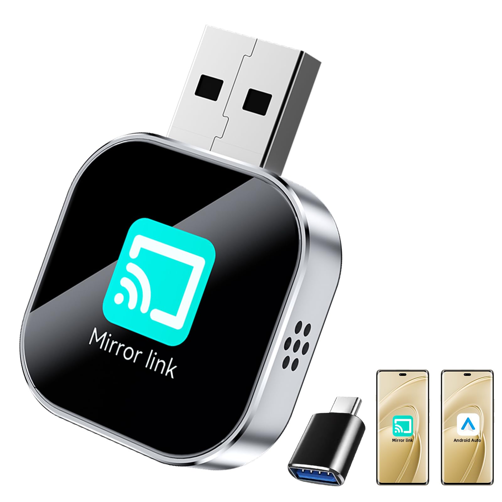 Photo 1 of YOUKOYI Wireless Android Auto/Mirror Link Adapter, Not Compatible with iPhone, Instant Wired to Wireless Conversion, Plug & Play, Mini Stable Design