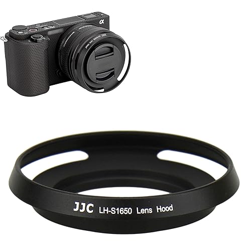 JJC Screw-in Mount Metal Lens Hood Shade Protector for Sony E PZ