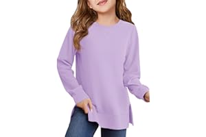 Haloumoning Girls Oversized Crewneck Sweatshirts Kids Long Sleeve Shirts Tops Fall Pullover 5-14 Years