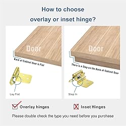 Gold 1/2 Inch Overlay Face Frame Cabinet Hinges, 20