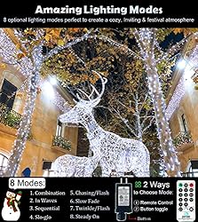 438ft String Lights 1200 LED Extra Long Christmas