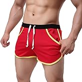 Rexcyril Men's Running Workout Bodybuilding Gym Shorts Athletic Sports Casual Short Pants
