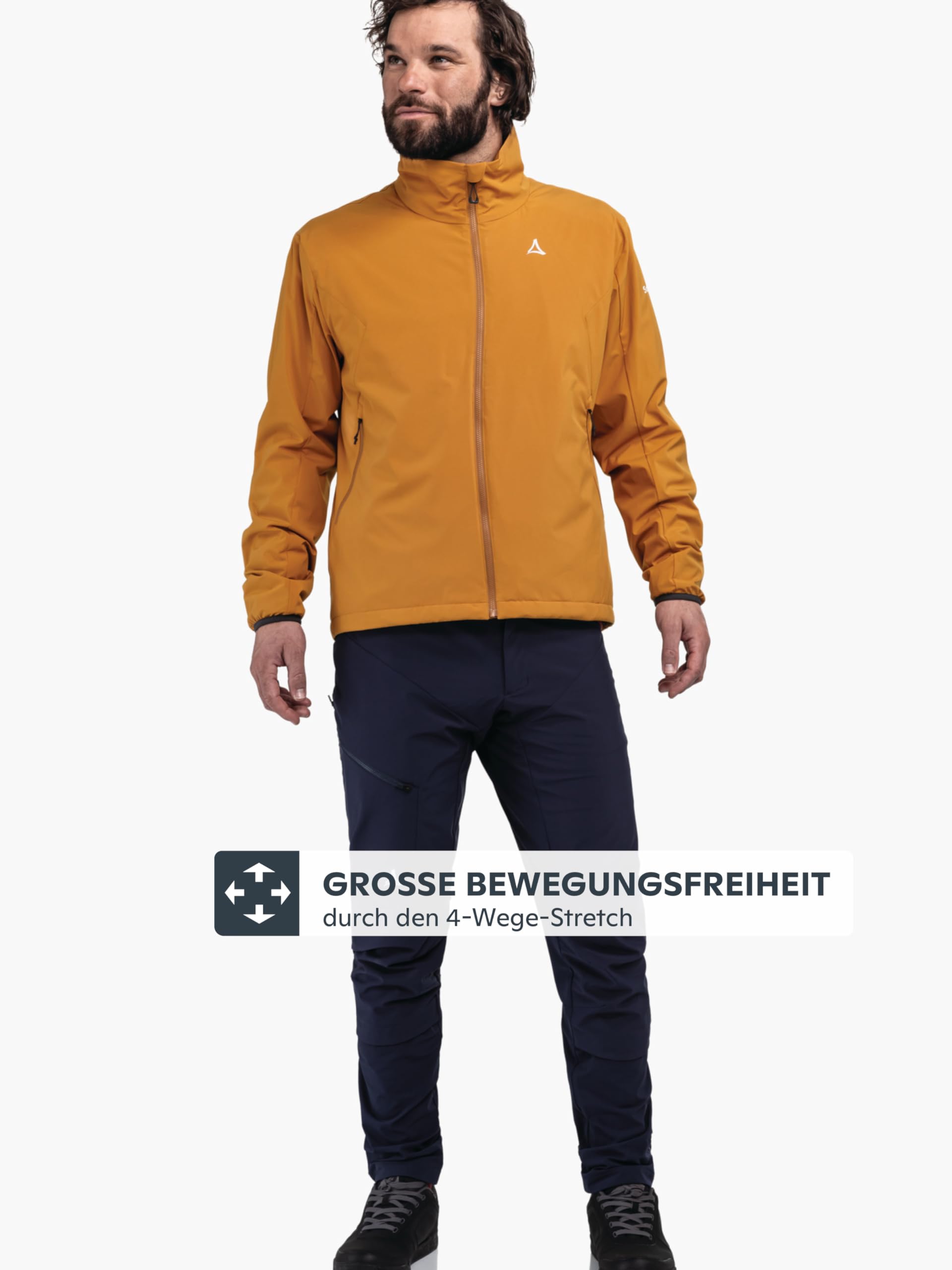 Schöffel Herren Ins Jacket Style Salza MNS, funktionale Fahrrad Regenjacke mit 4-Wege-Stretch, MTB Jacke mit vorgeformter Passform und Belüftungsöffnungen, chai, 50 3