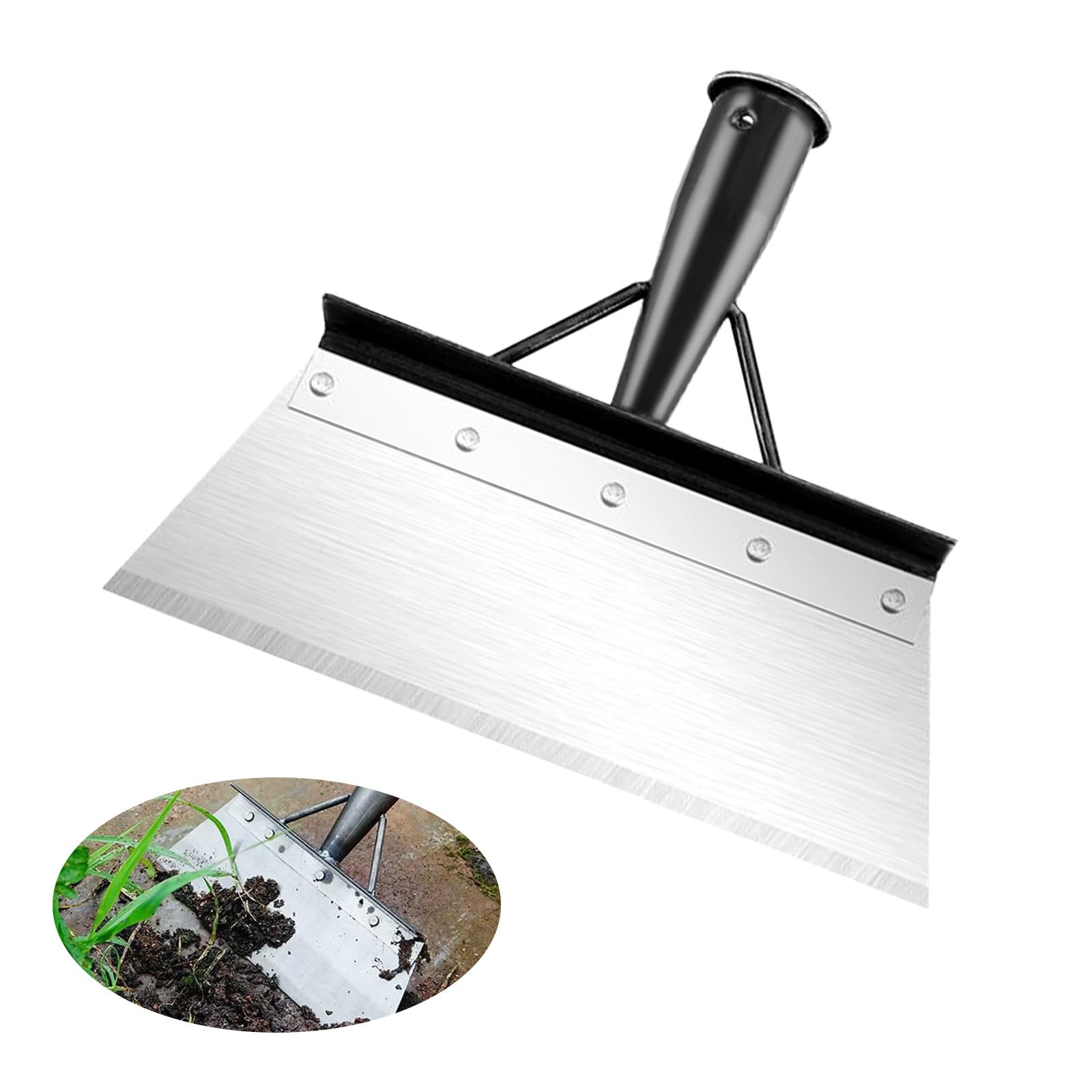 Photo 1 of Multifunctional Outdoor Garden Shovel, Stainless Steel Garden Cleaning Shovel, Garden Scraper for Weeds and Moss,Farm Weeding Remover Tool, Snow Removal Shovel, Not Included Handle, 20cm