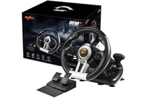 PXN V3IIBK PC Racing Wheel Game Steering Wheel, Used - Like New Driving Wheel Volante PC 180 Degree Racing with Pedal for Windows PC, PS3, PS4,Xbox Series X|S, Xbox One (black)