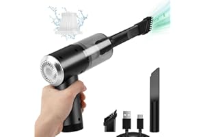 Auloea Mini Portable Vacuum Cleaner, Keyboard Wireless Handheld Vacuum with Brush Motor 4500PA High Power and TypeC, for Car,Office and Home Cleaning /V01/Black