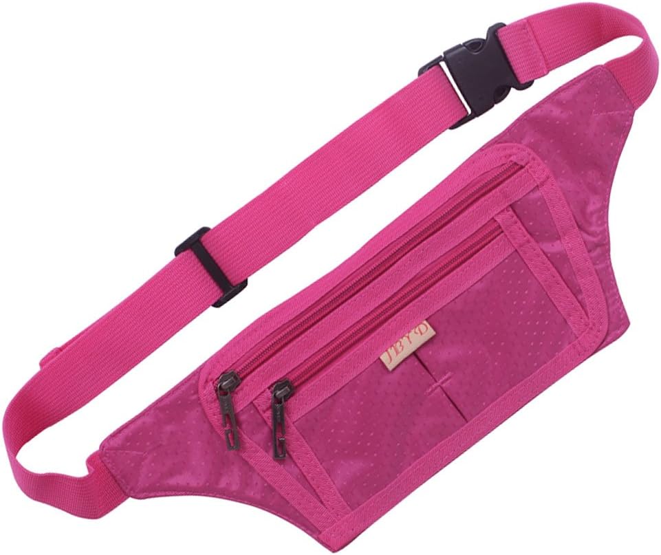 NAOKI LOVE Waist Pack Bag Ultrathin Hide Purse Outdoor Sports Jogging Travel Runner Belt with Credit Card Protector Slots