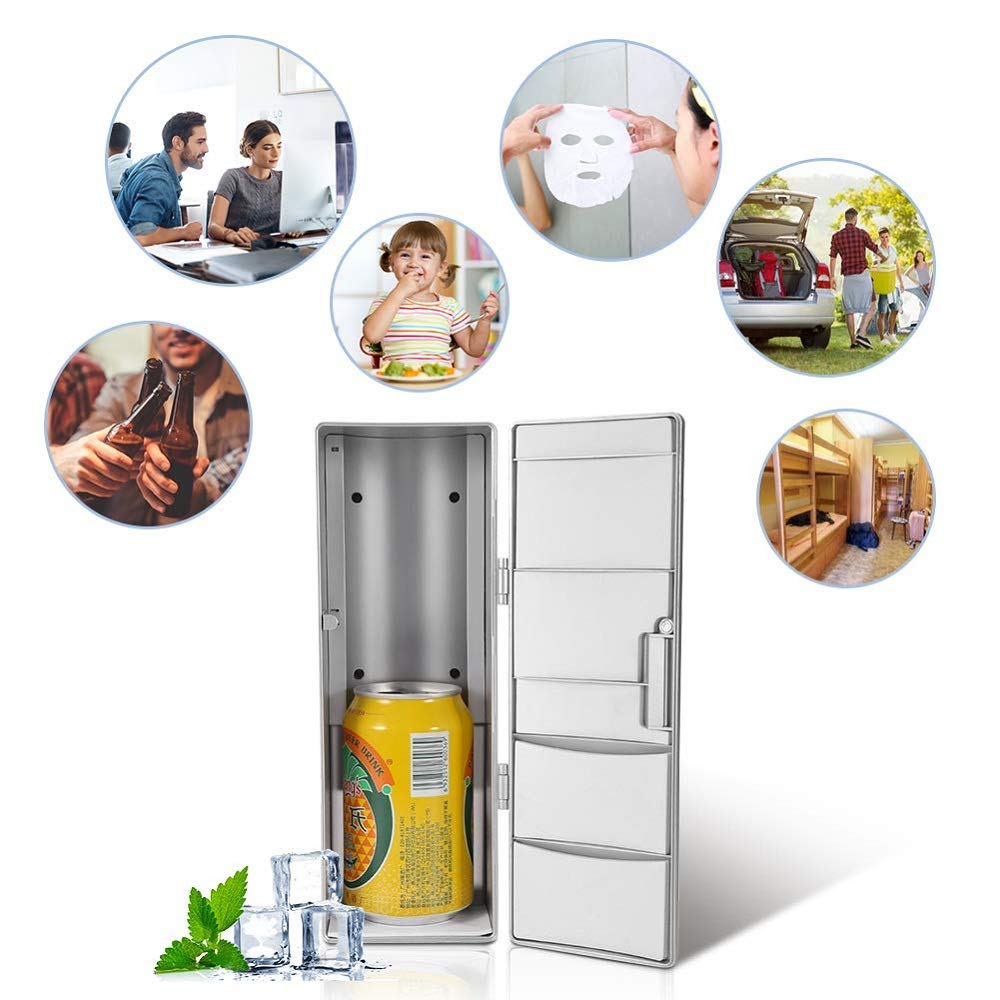 ahanzhu - Nevera portátil con USB para bebidas, bebidas, bebidas ...