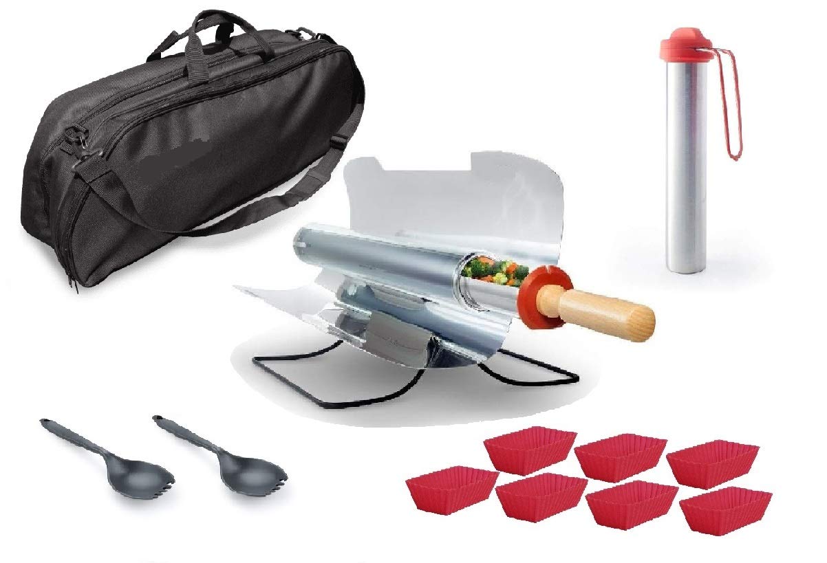 GoSun Sport - Grill Solar Cooker Kit with Spork Eating Utensil Set, 7 Silicon Baking Trays, Brew and Padded Carrying Case from Off-Grid Gear 2 Go