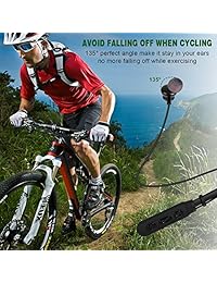 Auriculares Bluetooth inalámbricos deportivos con micrófono magnético, cancelación de ruido HD estéreo, impermeables, resistentes al sudor, para correr, gimnasio o entrenamiento, Negro + negro