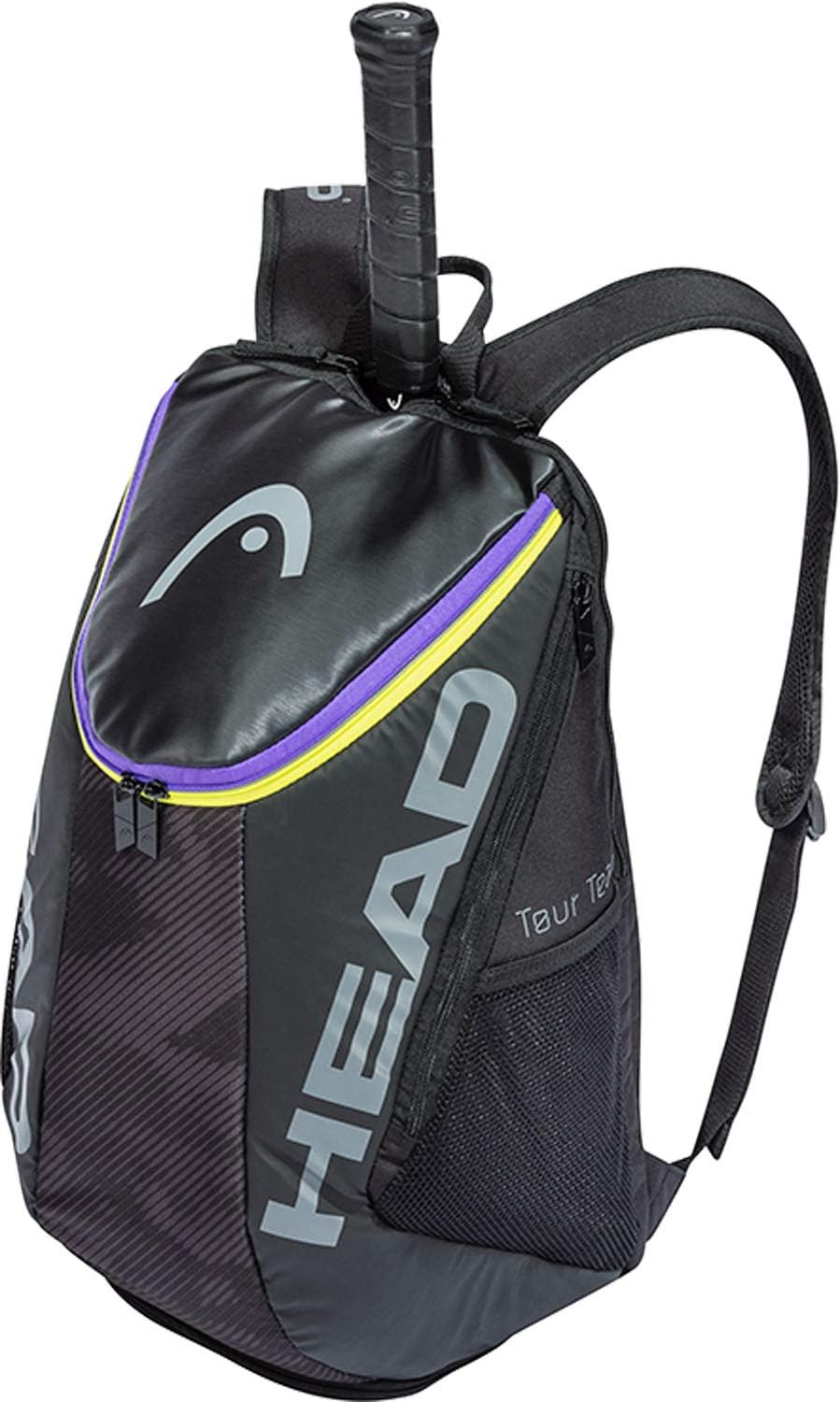 HEAD Tour Team Tennis Backpack 2 Racquet Carrying Bag w/Padded Shoulder Straps & Shoe Compartment - Black/Purple : Sports & Outdoors
