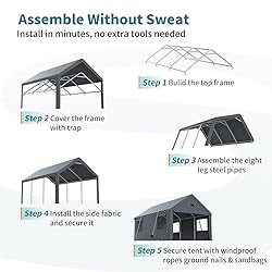 10x20FT Heavy Duty Carport Canopy,Extra Large