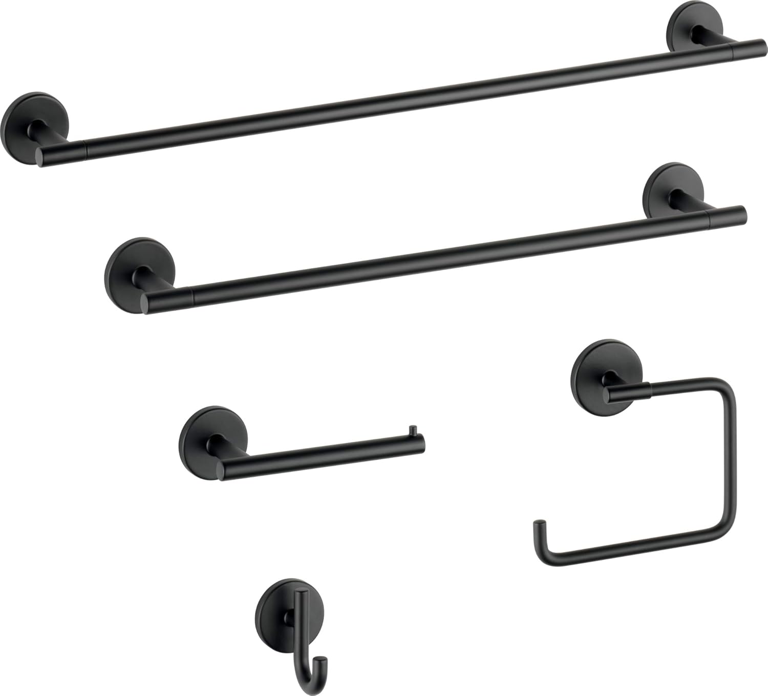 Delta 759460-BL Trinsic Towel Ring, Matte Black - - 