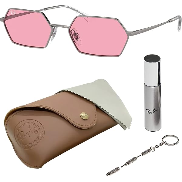 Amazon.com: Ray-Ban RB3728 Yevi Sunglasses, Gunmetal/Pink, 55 mm
