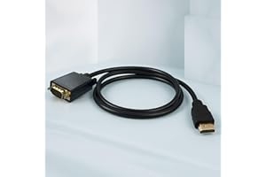 HDMI to VGA Cable 1.8M (6FT) - Uni-Directional Male to Male Converter Cable, 1080P Full HD, Compatible with Laptop/Desktop