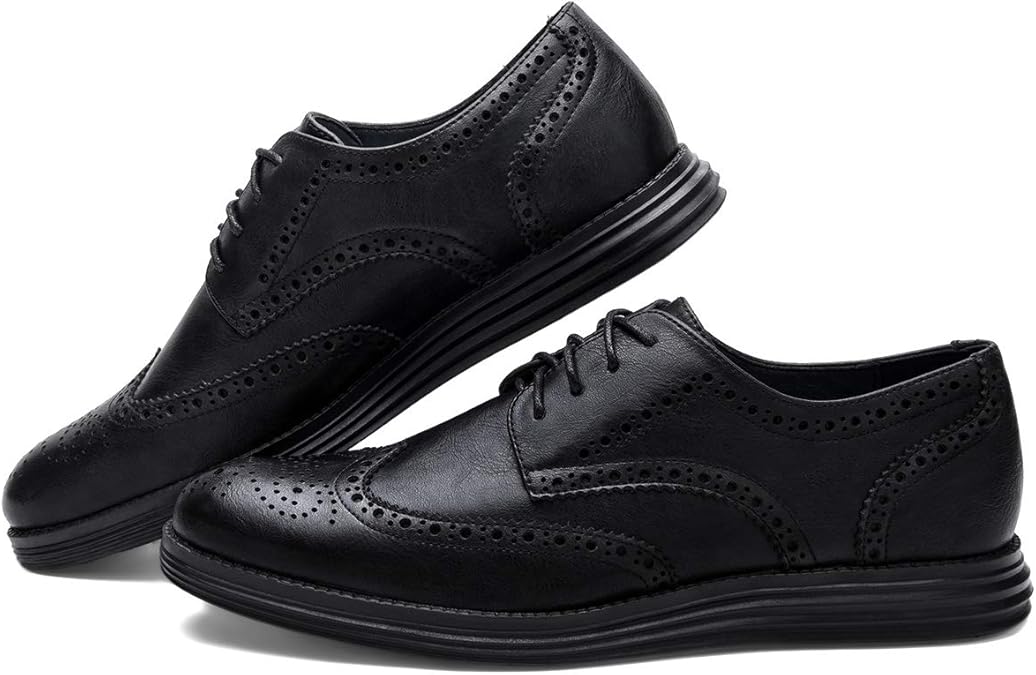 black sneakers that look like dress shoes