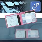 Vicloon Disabled Badge and Timer Holder PU Leather Blue Rose Red view 6
