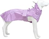 MAMORE Adjustable Waterproof Dog Raincoat Reflective Strip XX-Large Light Purple