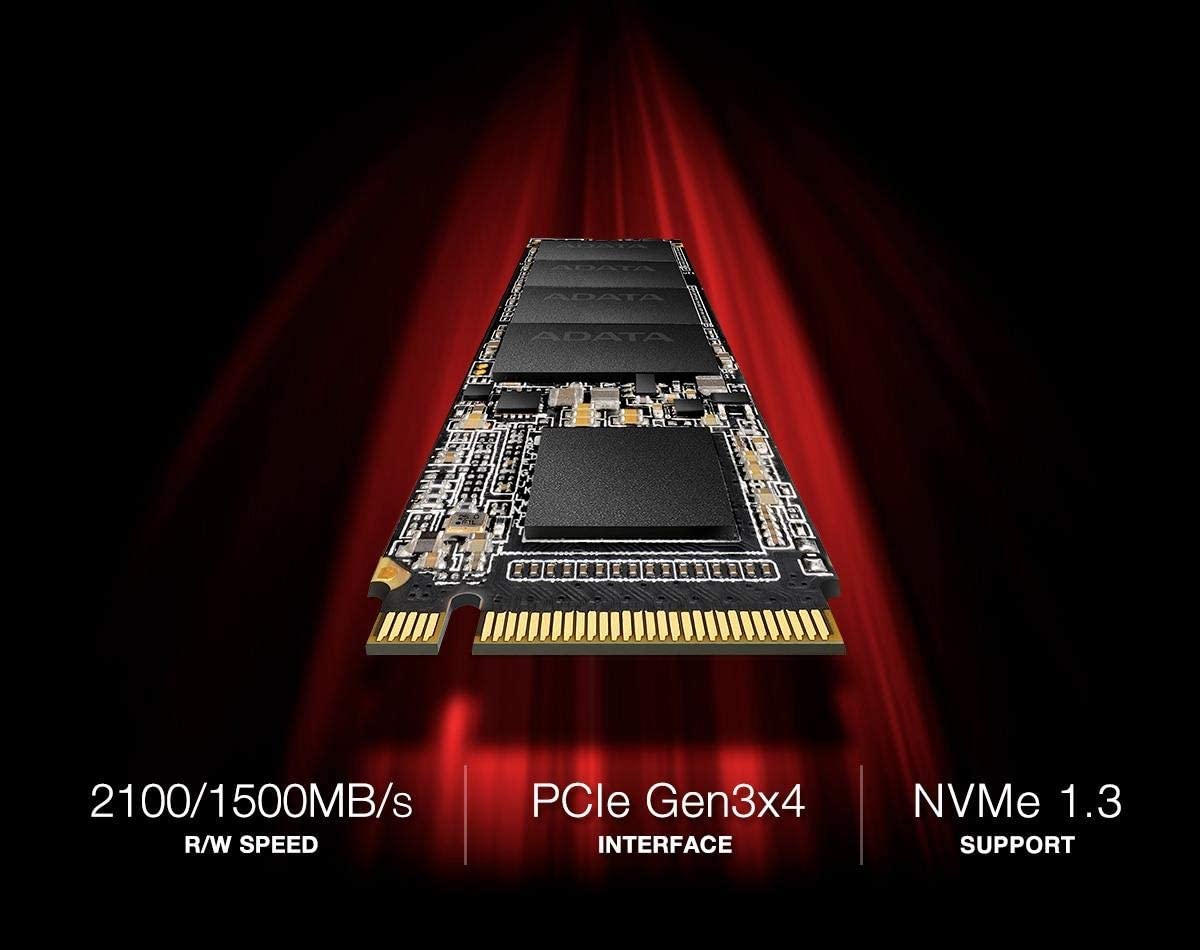 XPG SX6000 Pro 256GB PCIe 3D NAND PCIe Gen3x4 M.2 2280 NVMe 1.3 R/W up to 2100/1500MB/s SSD (ASX6000PNP-256GT-C)