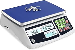 ENKREEFI Industrial Counting Scale (30kg/66lb, 0.1g), g/kg/lb, Coin Scale, Precision Electronic Gram Scale for Parts and Coins,Digital Inventory Scale with Alarm Mode